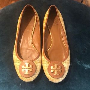 Tory Burch Reva Raffia Ballet flats